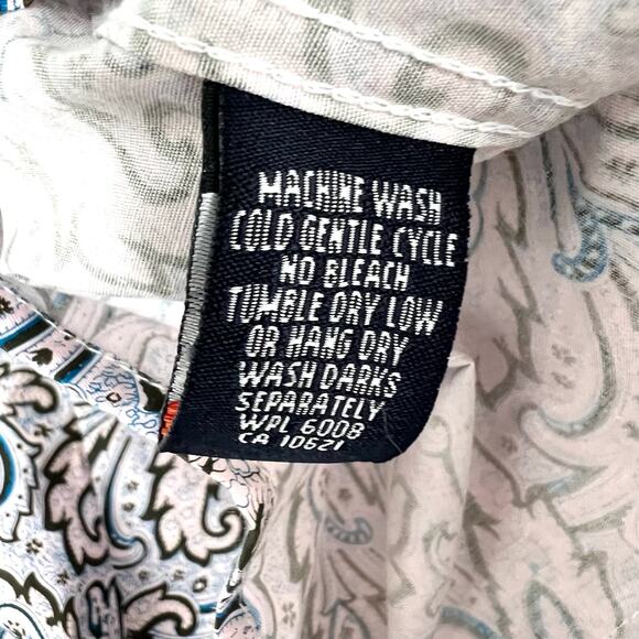 NEW NWT Panhandle Slim Womens XL Pearl Snap Blue Western Shirt Top Rodeo Ranch - Picture 10 of 11